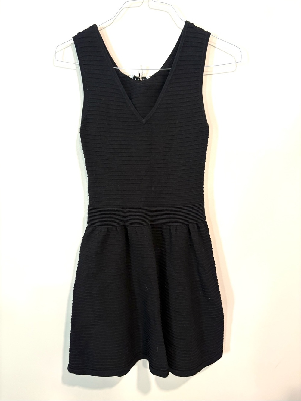 Sandro Black Textured Sleeveless Knit Dress Size 2